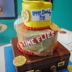 traveling birthday cake | suitcase cake | plane cakes