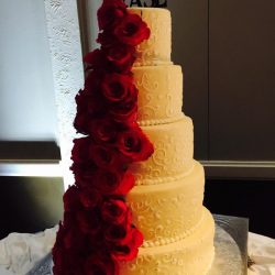 Red Roses wedding cake | fort worth wedding cakes | pearl Wedding Cakes, Stencil wedding cakes, silver wedding cakes, wedding cake ideas, frisco wedding cakes, plano birthday cakes, carrolton wedding cake bakery, grapevine wedding cake, irving wedding cakes, sugar bee sweets bakery