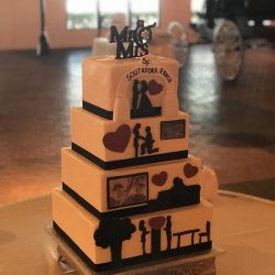 Story board cakes, buttercream cakes, plano wedding cakes