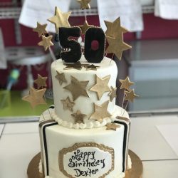 Gold Birthday Cakes, Star Cakes, Fort Worth Cake Bakery, Arlington Cakes