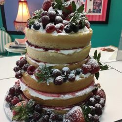 naked wedding cakes | wedding cakes with fruit | summer theme wedding cakes | strawberry wedding cakes | fort worth wedding bakery | vegan cakes