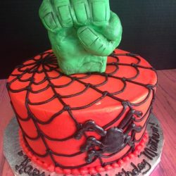 Hulk Fist & Spiderman, Birthday cakes in Arlington texas, birthday cakes in fort worth texas, affordable cakes in Arlington, affordable cakes in dallas, birthday cakes in dallas, birthday cakes in southlake, birthday cakes in irving, birthday cakes north texas