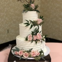 That's The Cake Bakery | Arlington Wedding Cakes | Ruffled Wedding Cake, Black and White Wedding Cakes | Stencil wedding cakes, silver wedding cakes, wedding cake ideas, frisco wedding cakes, plano birthday cakes, carrolton wedding cake bakery, grapevine wedding cake, irving wedding cakes, sugar bee sweets bakery