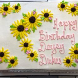 Sunflowers cake, birthday sheet cakes, affordable cakes, arlington bakery