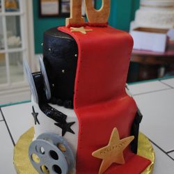 Hollywood cakes, red carpet cakes, movie cakes, dallas delicious cakes, addison bakery, the london baker