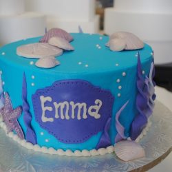 Seashell Birthday Cake | Small Birthday cakes, arlington cake bakery, cupcakes dallas, fort worth cupcakes, ocean theme
