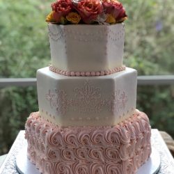 Gold Sequins Wedding Cakes | Gold Weddings | Naked wedding cakes | Arlington Wedding Bakery