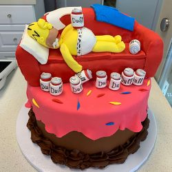 HOMER SIMPSON CAKE | SIMPSONS CAKES, BIRTHDAY CAKES DALLAS | DALLAS BAKERY | custom cakes arlington