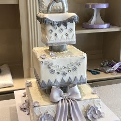 silver cakes, wedding cakes dallas, fort worth custom cakes, engagement cakes dallas, arlington custom cakes