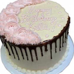 rosettes cakes, birthday cake, chocolate drip, dallas birthday cakes, arlington bakery
