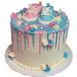 Big baby shower cakes, light pink baby shower cakes, girl baby shower cakes, chevron in grey, arlington texas bakery