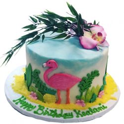 Small Flamingo Cake, birthday cakes in dallas, custom cakes in arlington, best dallas bakery