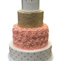 sweet 16 birthday cake, peach rosettes cakes, dallas bakery, fort worth bakery, plano bakery, frisco bakery