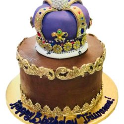 Gold and Brown Cakes, King Cakes, Arlington Cake Bakery, Euless Bakery