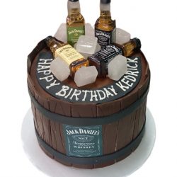 Jack daniels birthday cake, jack daniels barrel cake, custom cakes arlington, arlington bakery, that's the cake