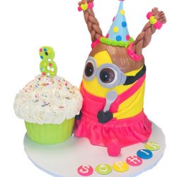 Minion Birthday Cake, 8th birthday cakes, arlington bakery, custom cakes for girls, dallas bakery