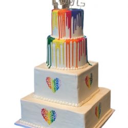 LGBTQ Wedding Cakes, Rainbow wedding cakes, custom cakes in dallas, gay wedding cakes, thats the cake, dallas bakery