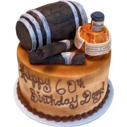 60th birthday cake, whiskey cakes, cigar cakes, special birthday cakes, dallas bakery, thats the cake bakery