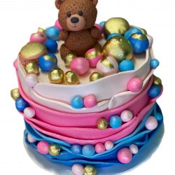 Gender Reveal Bear Cake | Baby Shower Cakes | Dallas | Fort Worth