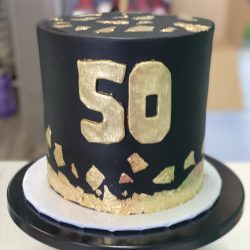 50th Birthday Cake - Gold and Black Cakes | Birthday Cake in Dallas