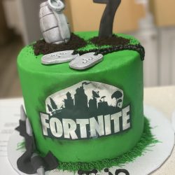 Fortnight Green, Birthday Cake, Fortnite Birthday Cakes