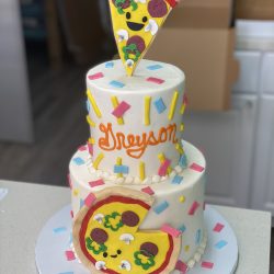 pizza party cake, birthday cakes in dallas, custom cakes arlington