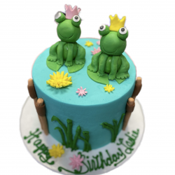 Frog cake, frog birthday cake, custom cakes in dallas
