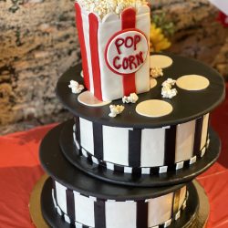 Film Reels Wedding Cake | Hollywood Wedding Cake | Dallas Fort Worth Weddings
