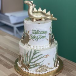 Golden Baby Shower Cake | Custom Cakes Arlington TX | That's The Cake`