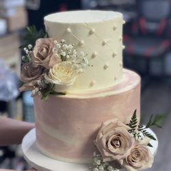 Elegant Wedding Cake | Dallas Weddings | Small Intimate Weddings | Buttercream Cakes | Arlington Bakery