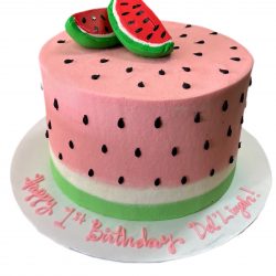 watermelon theme cakes, custom cakes in Dallas, Fort Worth custom cakes, Arlington Texas bakery
