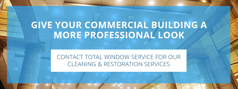 Call to action button for commercial window cleaning and restoration services. 