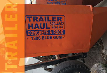 Trailer Haul Concrete And Rock - Concrete Specialists In Modesto