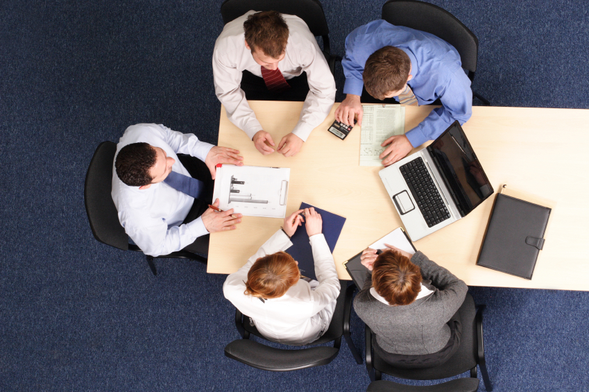 Employees Meeting in Conference Room