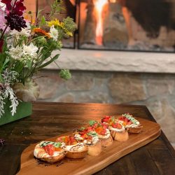 Delicious Gourmet Bruschetta Appetizer at Utah Elk Hunt Ranch