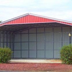 Open Faced Metal Horse Barn