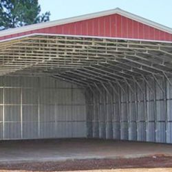 Open Faced Metal Horse Barn
