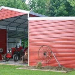 Metal Horse Barn with Gabled Ends