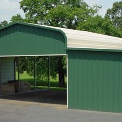 Metal Horse Barn with Gabled Ends