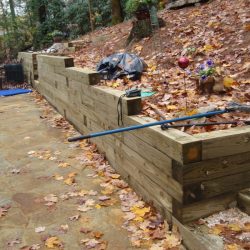 timber retaining wall