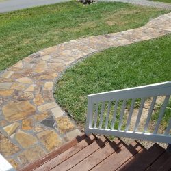 Flagstone-Walkway-in-Front-Yard-of-Lake-Toxaway